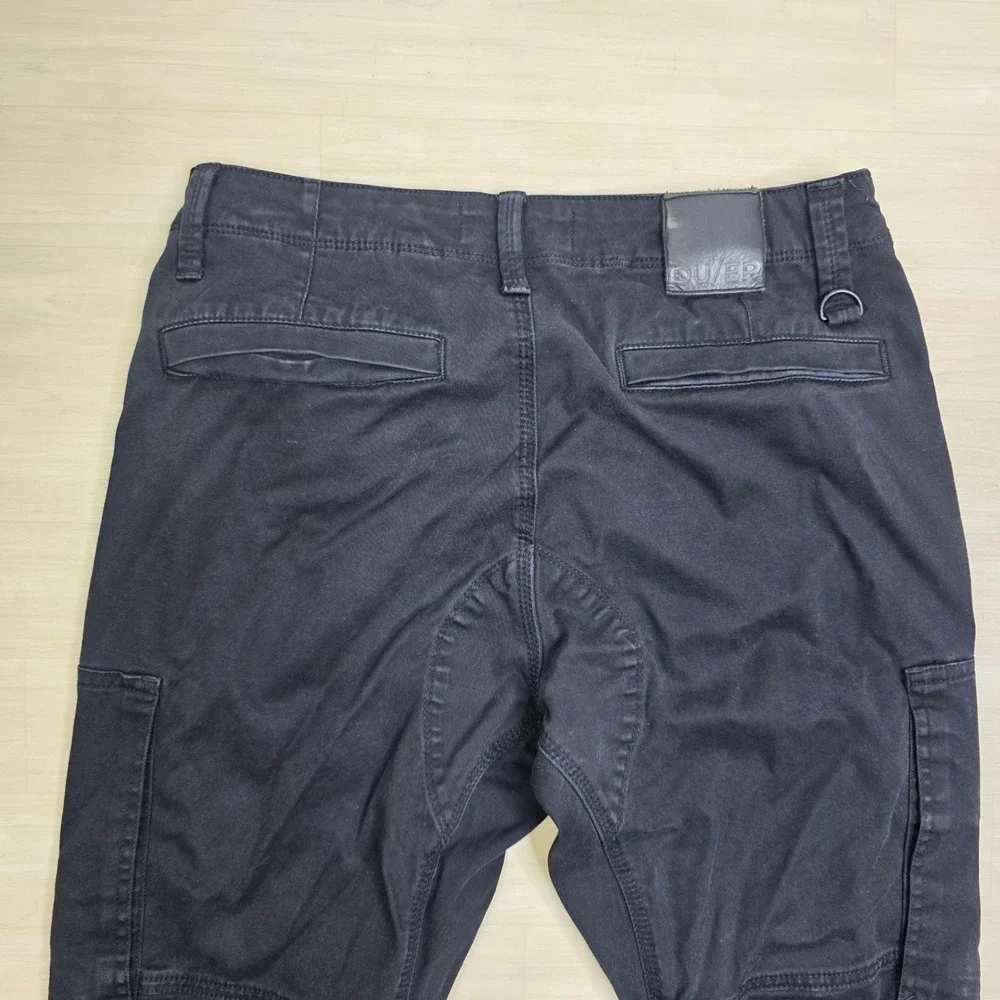 DUER Men's Live Free Adventure Pant Black Slim Tapered 31x32 Gusseted Crotch